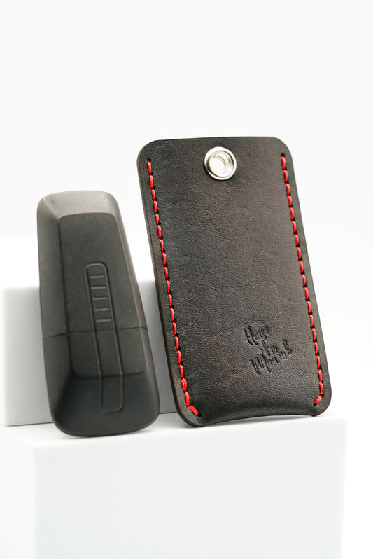 Porsche / Lamborghini Alarm / Tag / Tracker Fob Case / Holder - Black