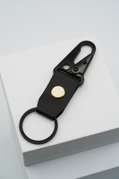 Leather Keyring - Black